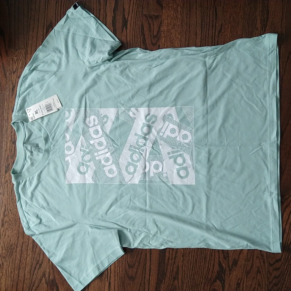 Mens XL mint green Adidas T-shirt